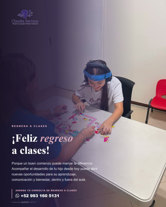 Pieza de temporada: feliz regreso a clases, con fotografía real de sesión Tomatis