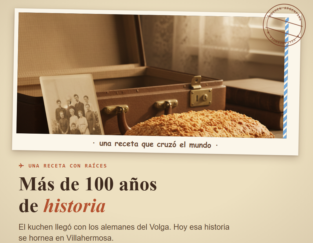 Pieza de marca: más de 100 años de historia, el kuchen que llegó con los alemanes del Volga