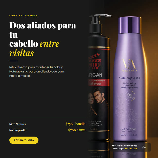 Pieza de producto: línea profesional Nitro Cinema y Naturaplastia